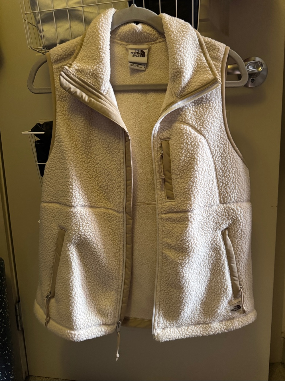 The North Face Women’s Cream Sherpa Fleece Vest - Zip Front